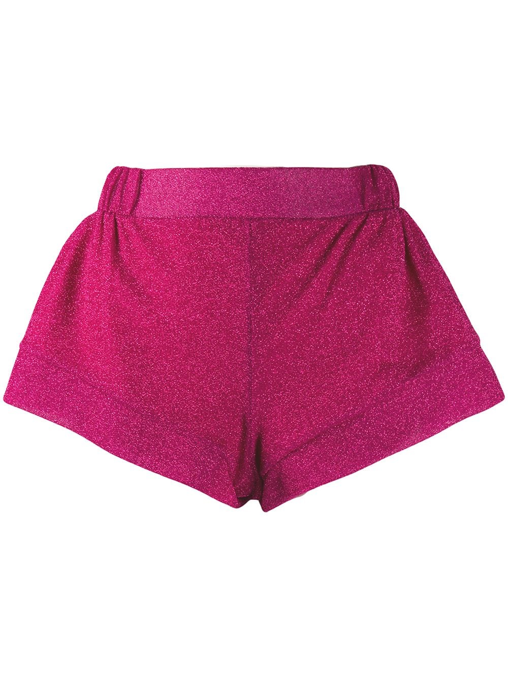 Oseree Metallic Flared Shorts In Pink