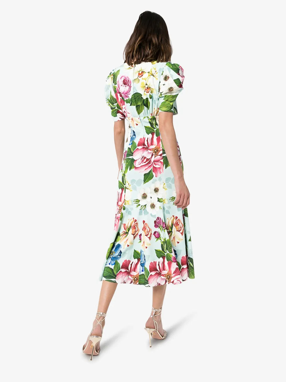 DOLCE & GABBANA CADY FLORAL MIDI DRESS,F6H2MTFSRMJ15073058