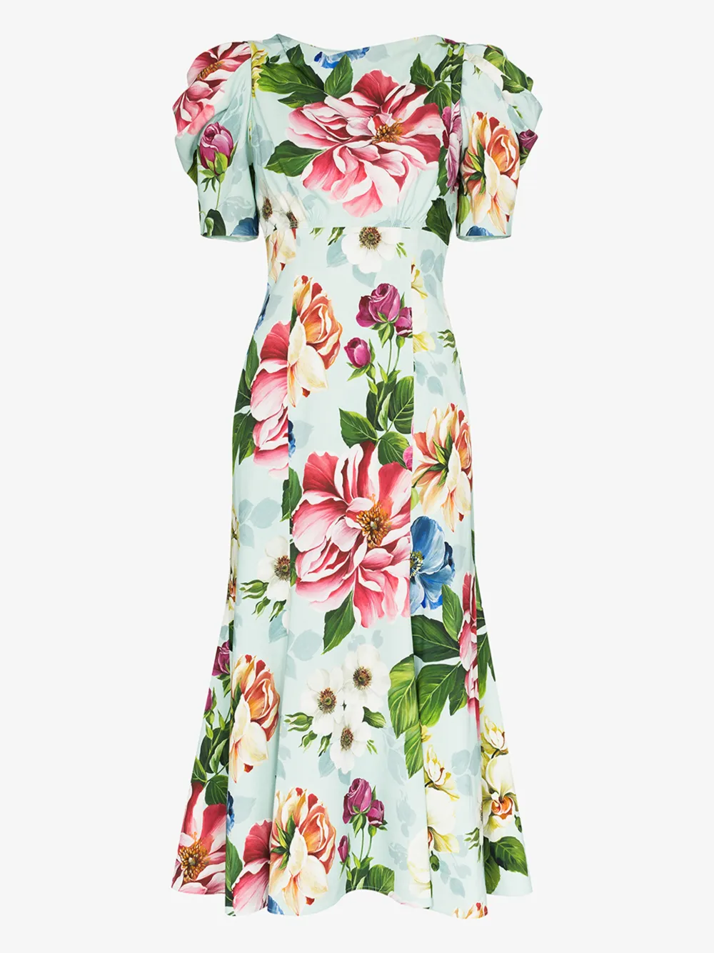 DOLCE & GABBANA CADY FLORAL MIDI DRESS,F6H2MTFSRMJ15073058
