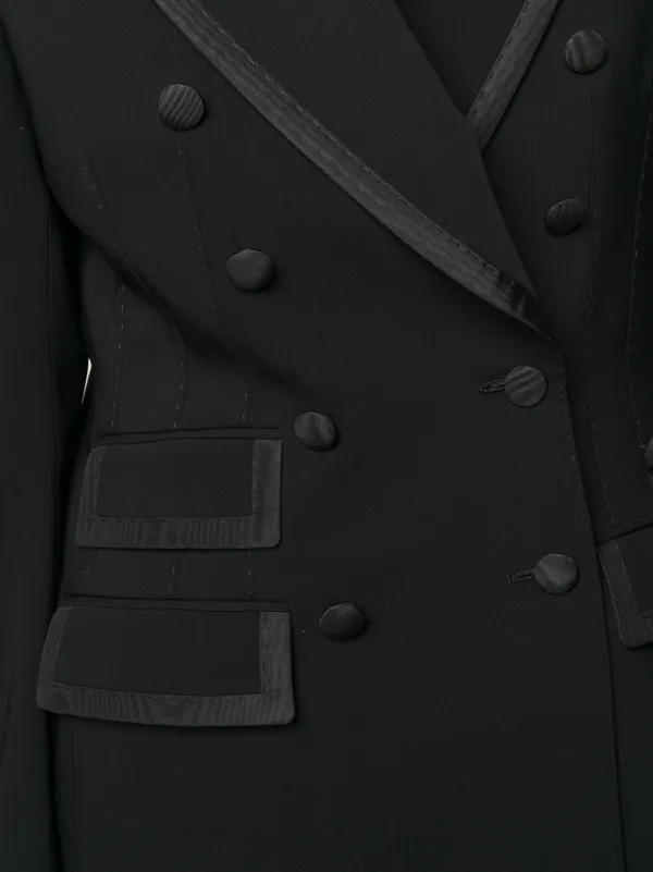 【関税&送料込】Dolce & Gabbana Turlington Double-Breasted W Double-breasted pinstripe wool Turlington jacket in