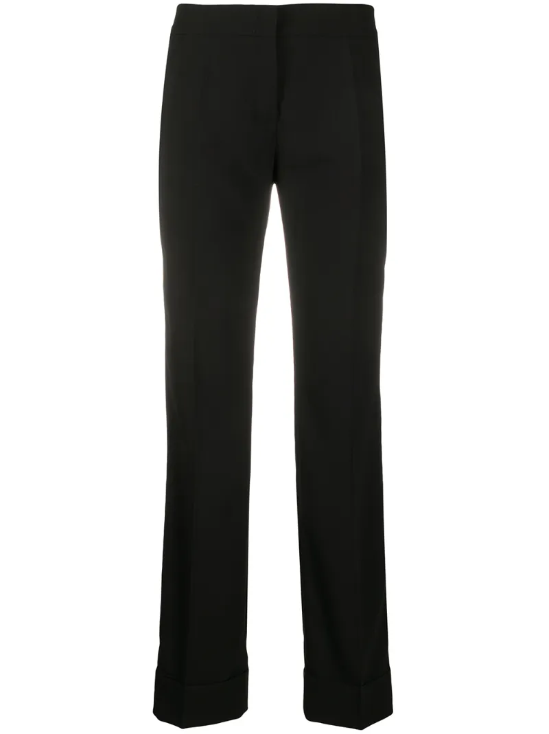 Blanca Vita Contrast Side Seam Trousers In Black