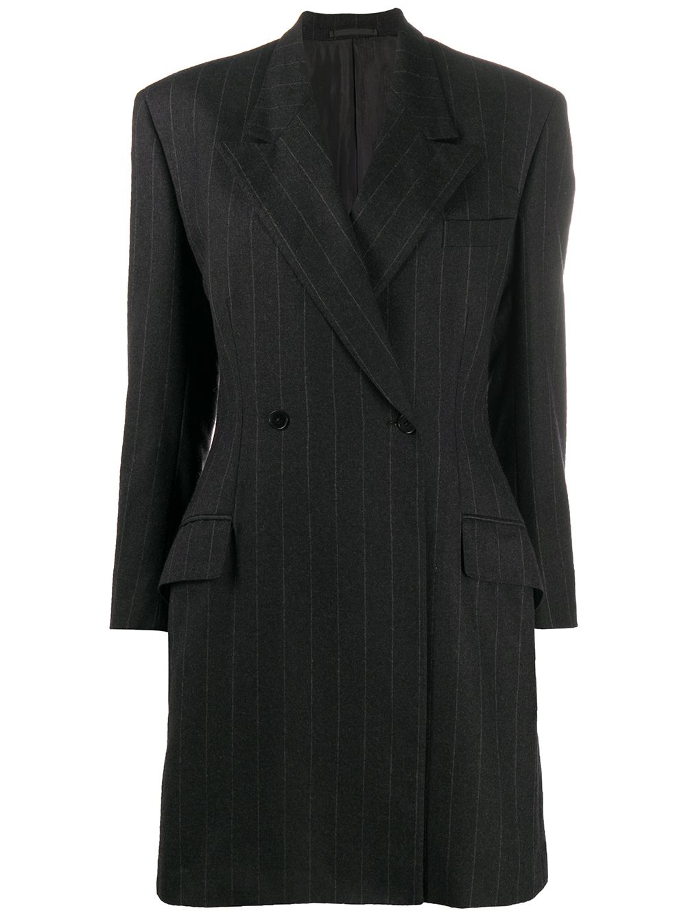 фото Versace pre-owned pinstripe blazer coat