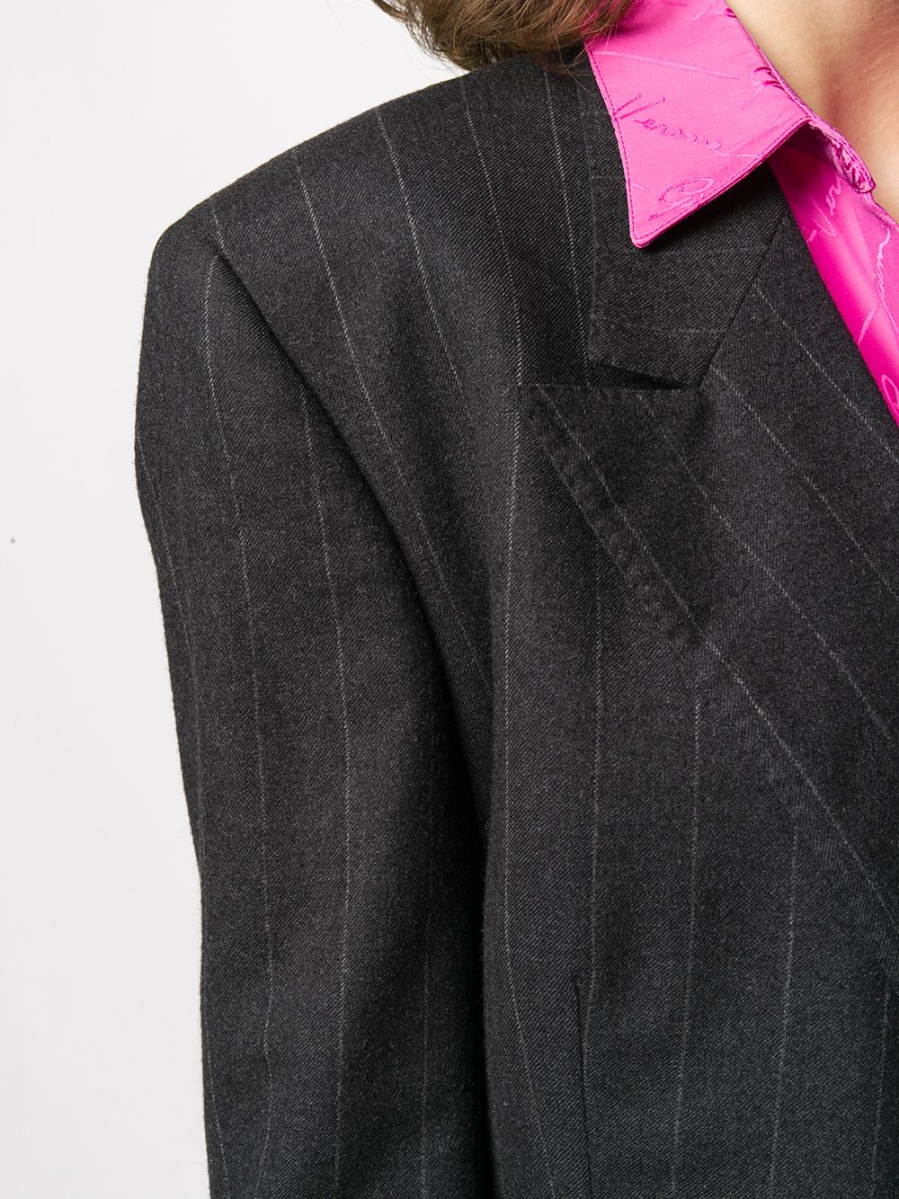 фото Versace pre-owned pinstripe blazer coat