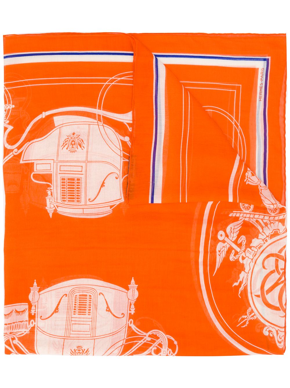 фото Hermès pre-owned carriage print scarf