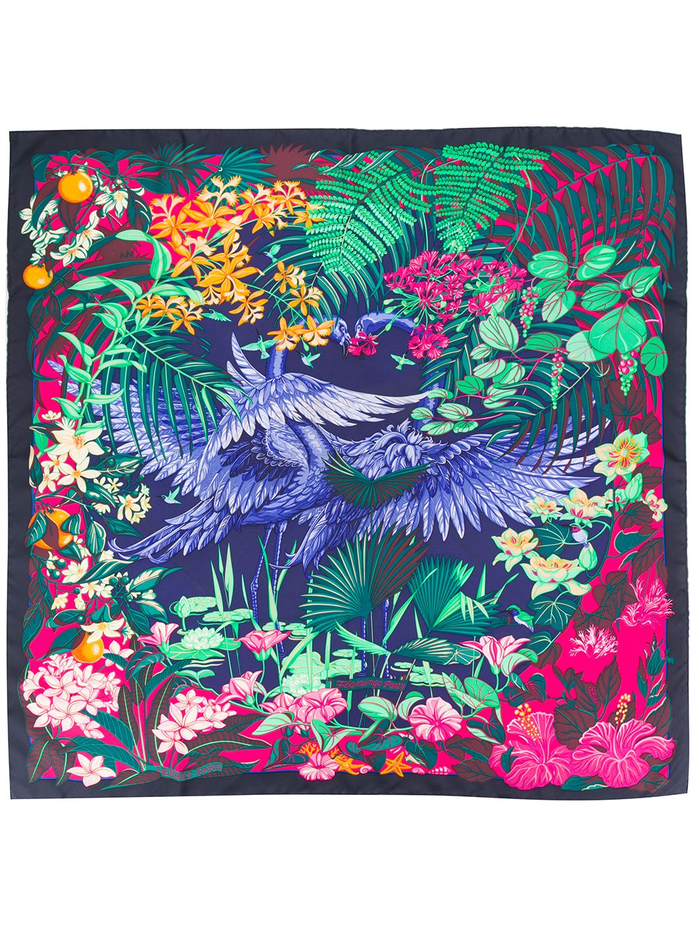 фото Hermès pre-owned flamingo party scarf