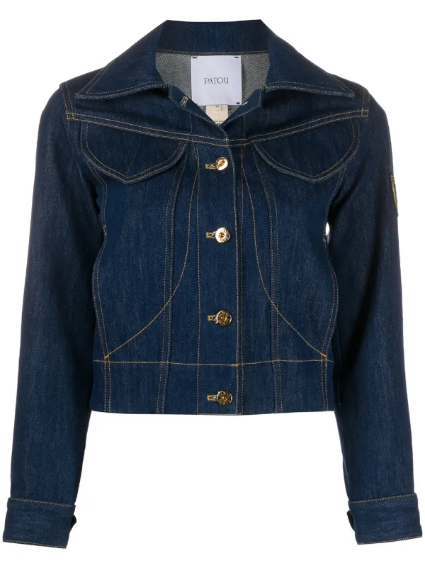 Patou Logo Patch Denim Jacket - Farfetch