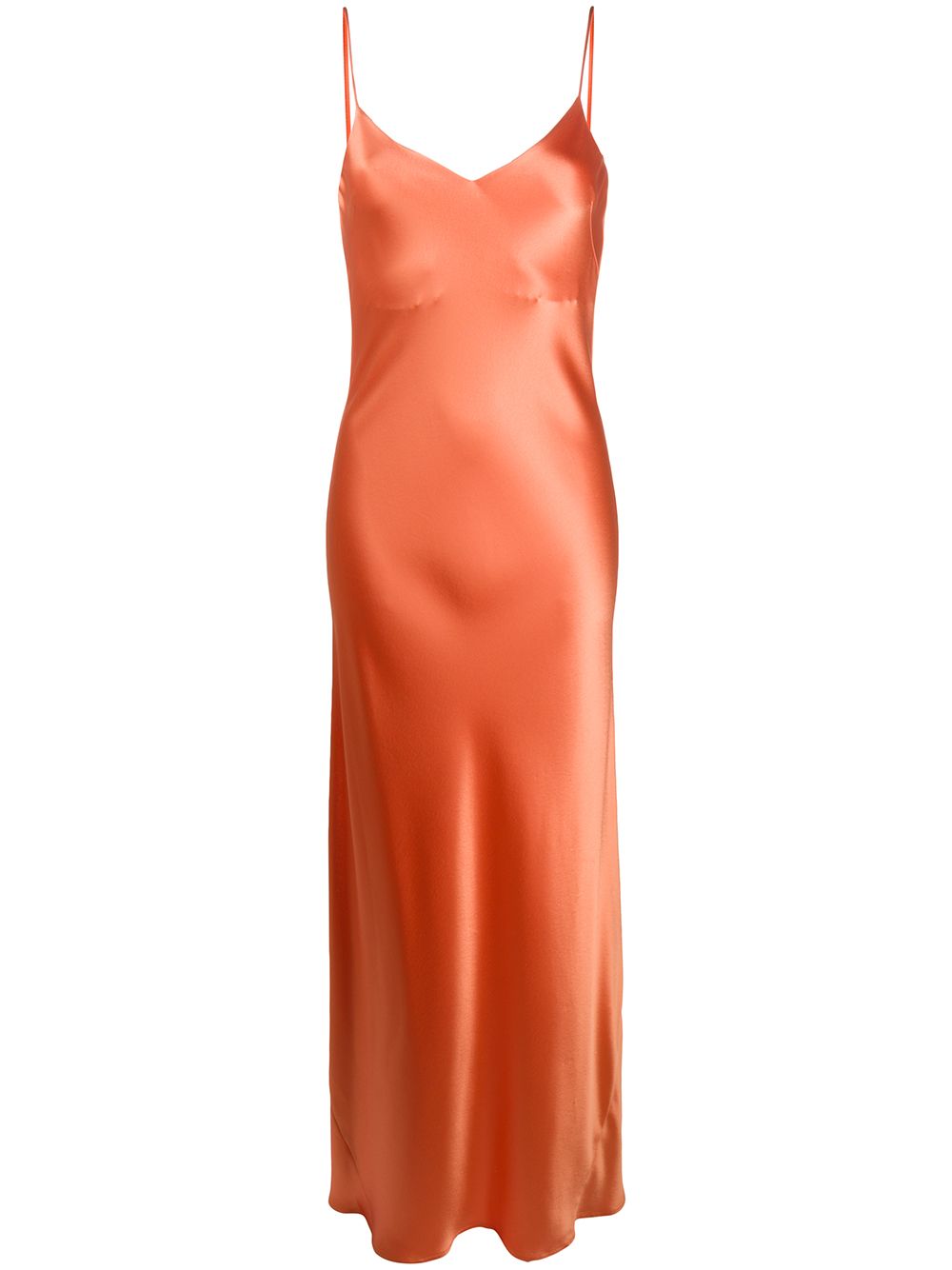 фото Galvan атласное платье-комбинация с v-образным вырезом