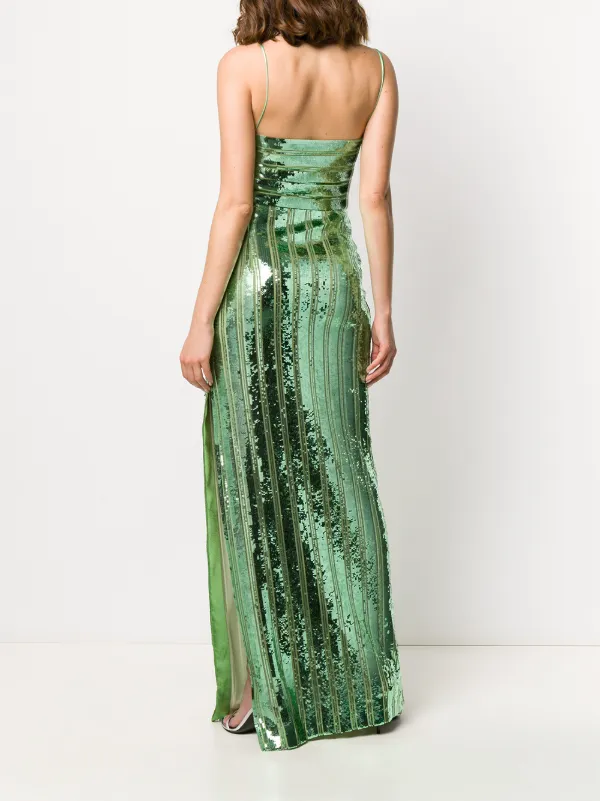 Galvan London Stargaze Bandeau Dress | Green | FARFETCH