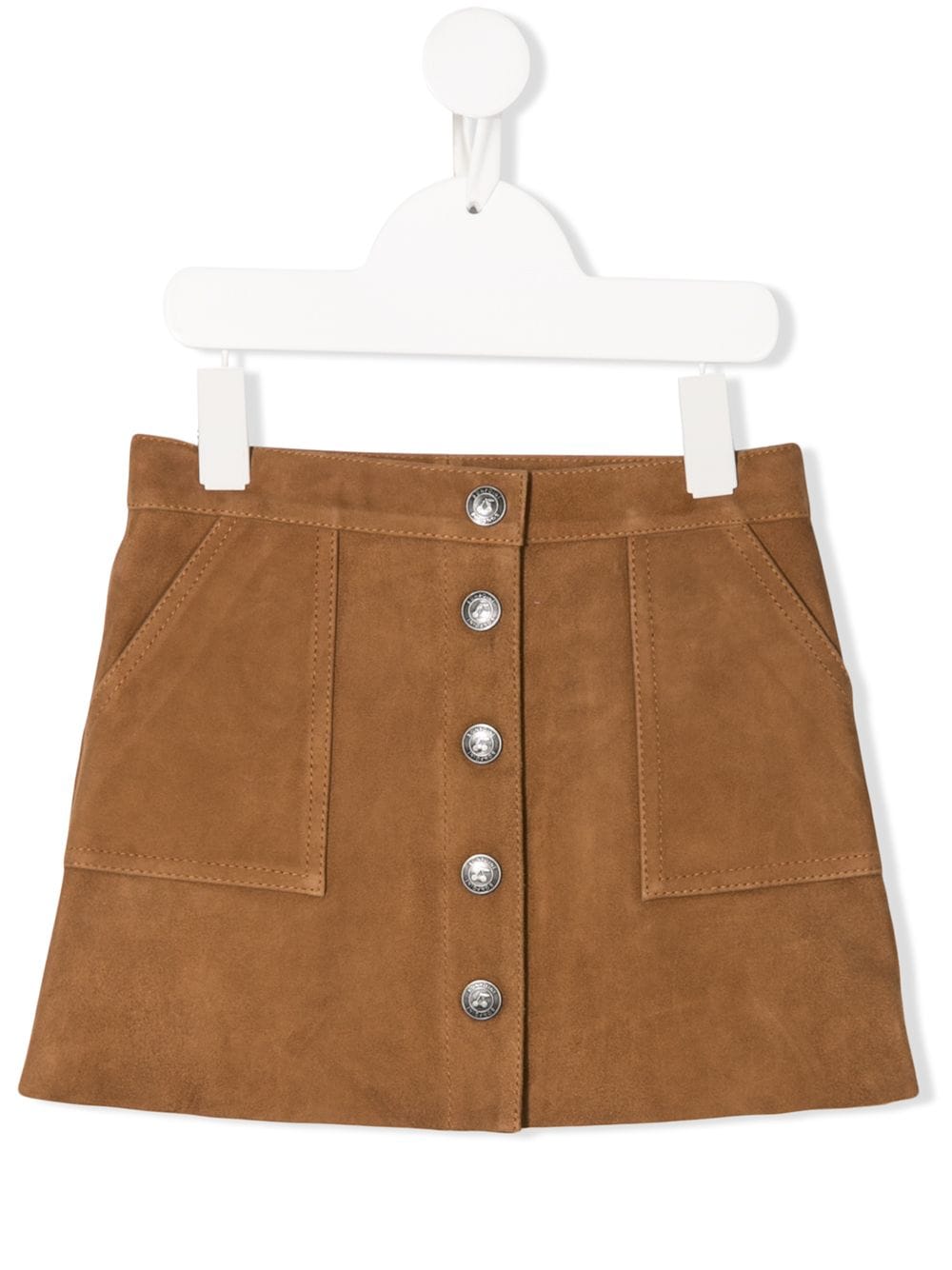 Bonpoint Button Up A-line Skirt In Brown