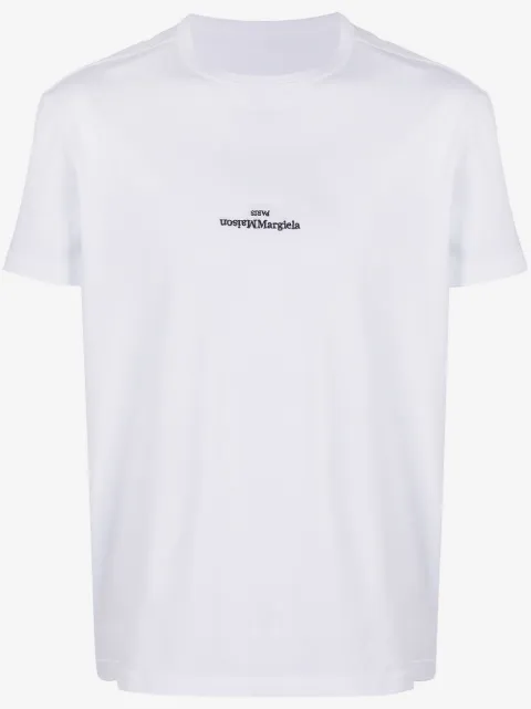 Maison Margiela playera con logo distorsionado
