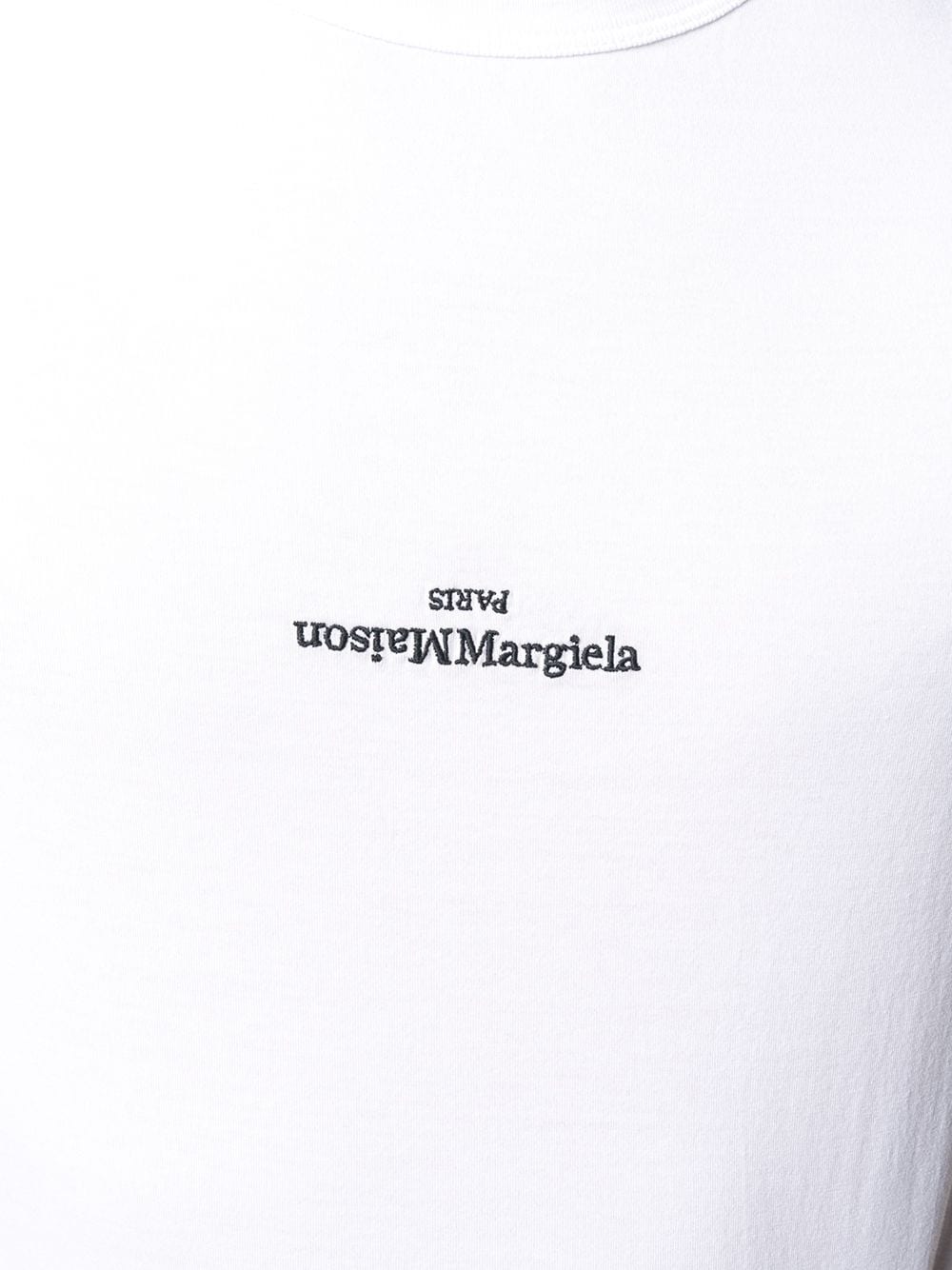 Maison Margiela logo-embroidered T-shirt - Farfetch