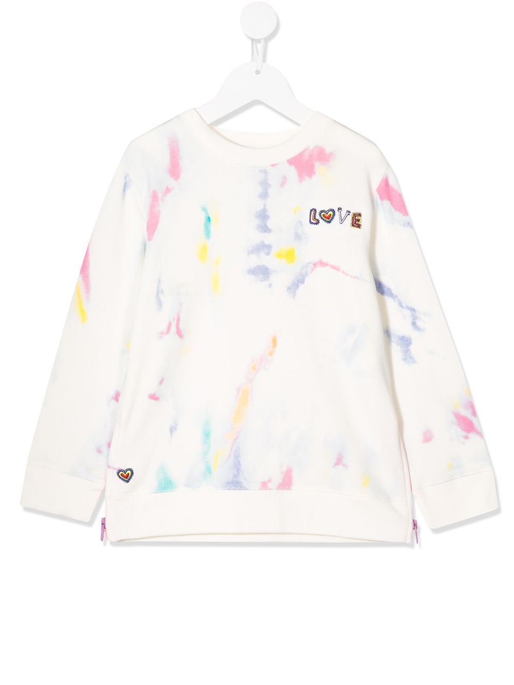 Stella Mccartney Kids' Splash Tye-dye Sweatshirt In White