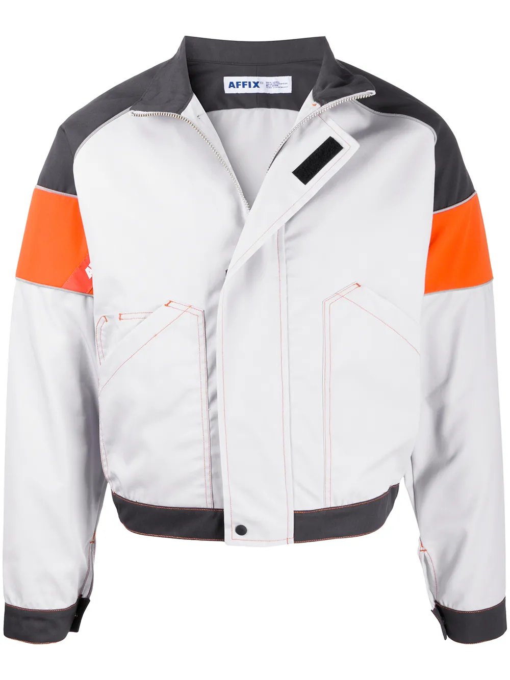 Affix funnel-neck panelled jacket Affix funnel-neck panelled jacket