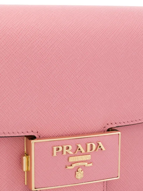 prada logo plaque shoulder bag