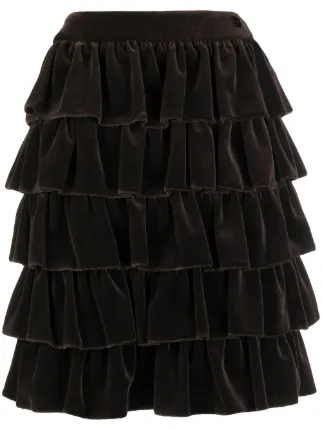 flared ruffle skirt