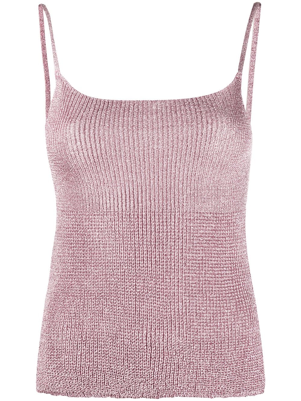 Laneus Fine Knit Tank Top In Pink