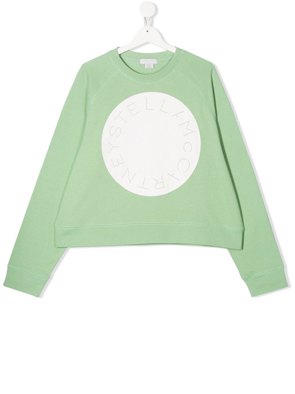 Stella Mccartney Teen Oversize Logo Sweatshirt In 绿色