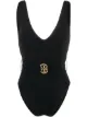 Image 1 of Tory Burch belted v-neck one piece