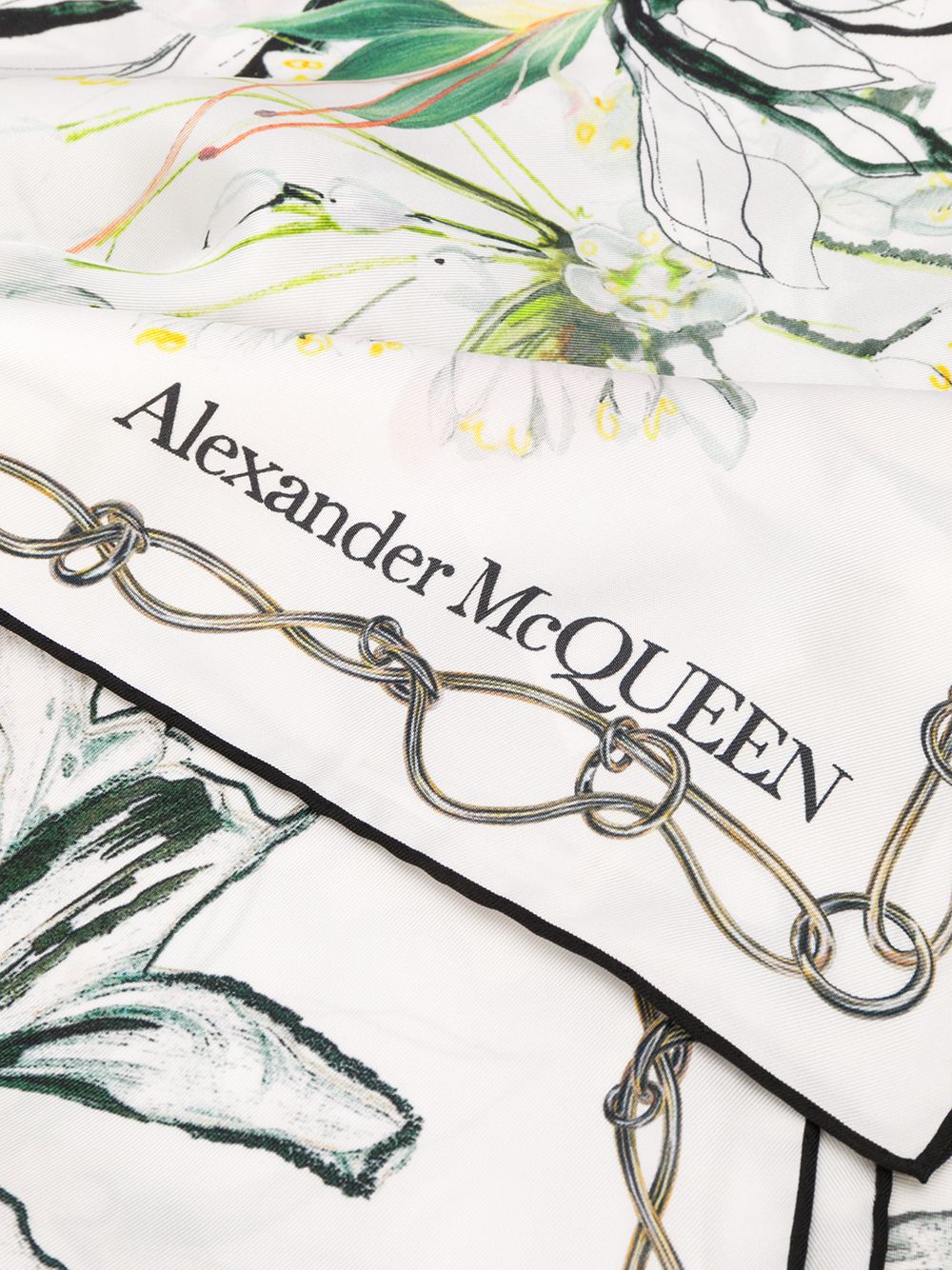 фото Alexander mcqueen платок с цветочным принтом