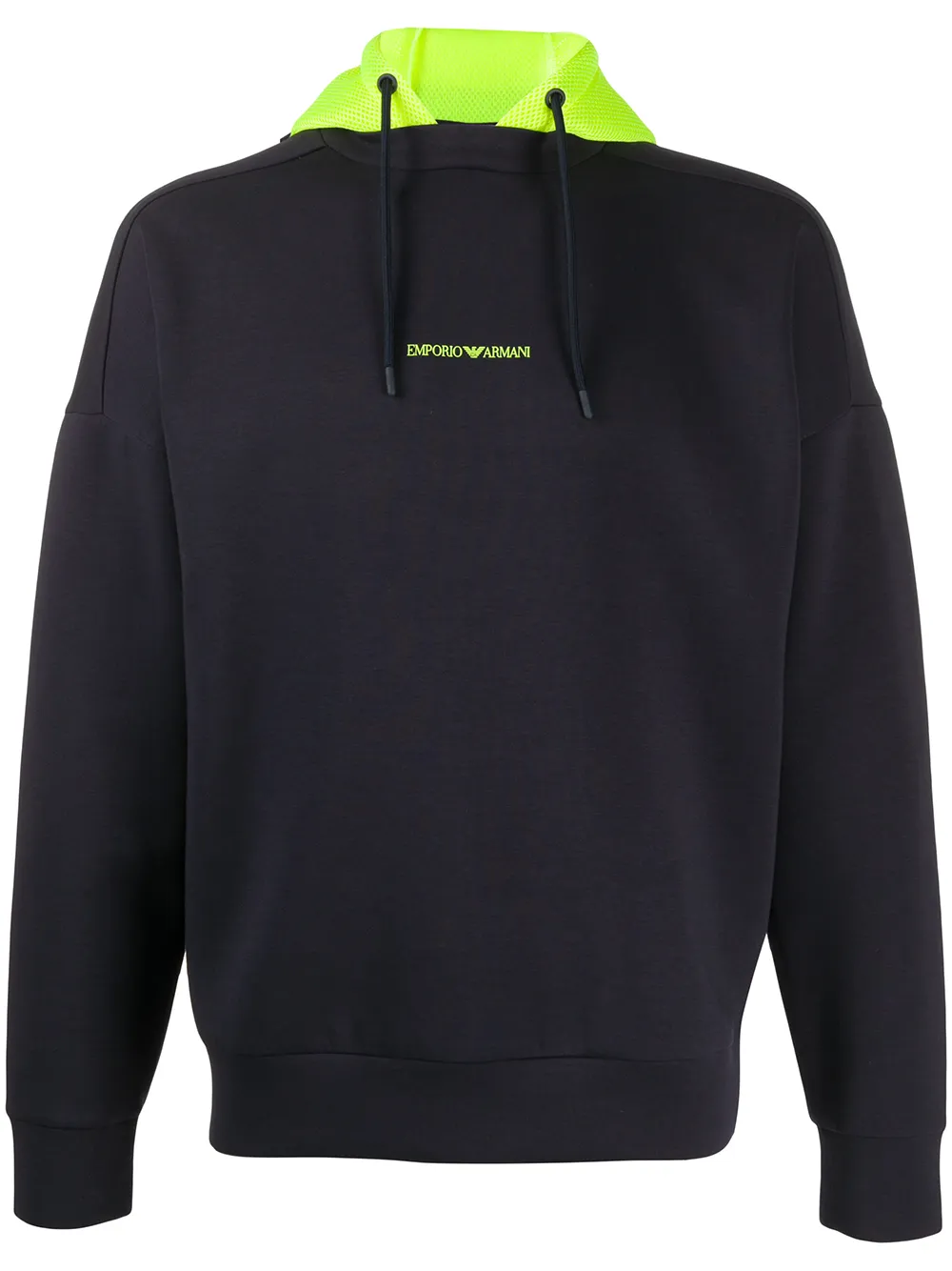 Emporio Armani свитер с капюшоном и логотипом Emporio Armani свитер с капюшоном и логотипом