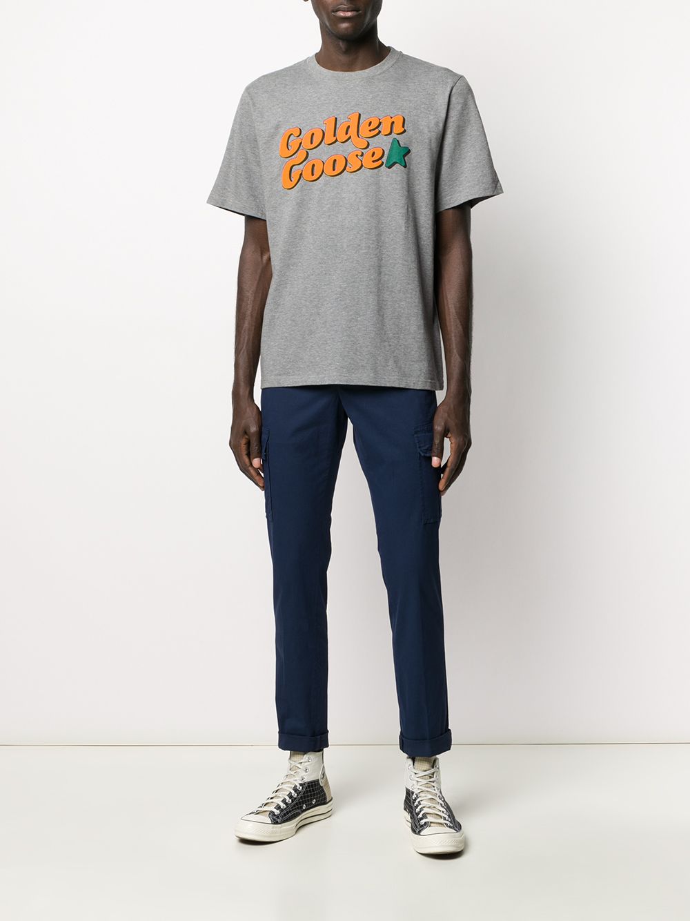 фото Golden goose crew-neck logo t-shirt