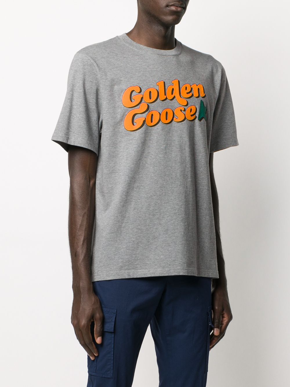 фото Golden goose crew-neck logo t-shirt