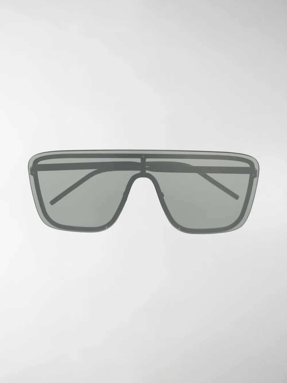Shop Saint Laurent Sl 364 Shield Square-frame Sunglasses In Black