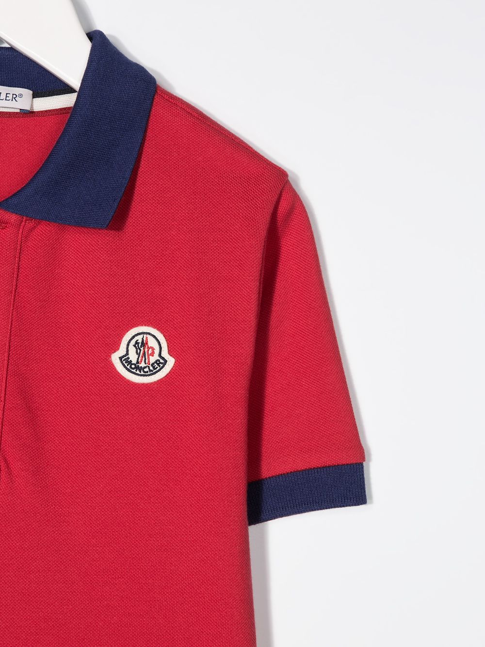 фото Moncler kids рубашка-поло с короткими рукавами