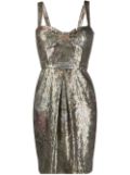 Burberry Pre-Owned sequinned mini dress - Gold