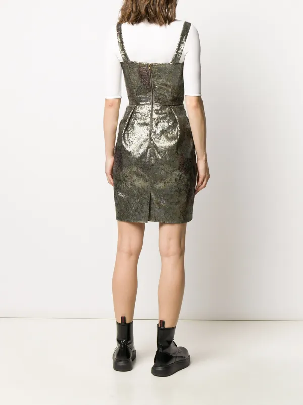 burberry print mini dress Burberry duck-print Silk Minidress | Black