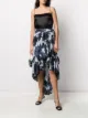 الصورة 2 من Alexandre Vauthier تنورة غير متساوية الأطوال بطبعة زهور وكرانيش