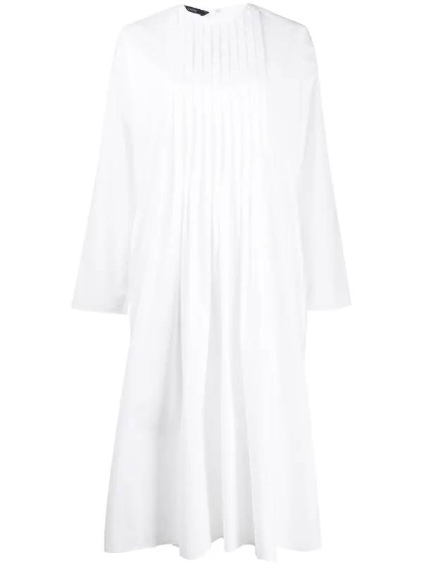 white cotton shirt dress