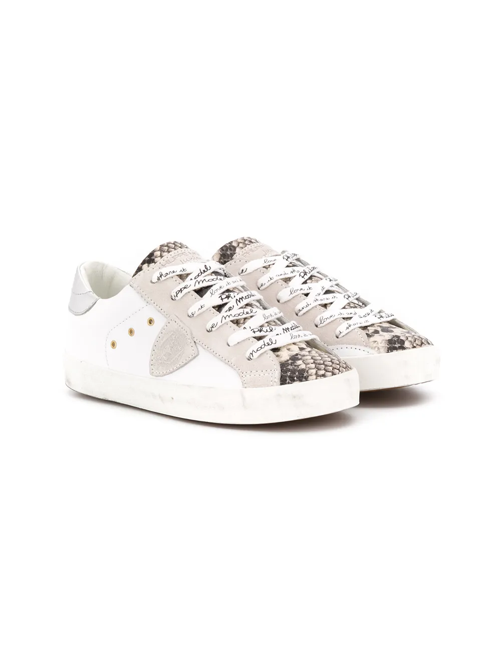Philippe Model Kids' Paris Low-top Trainers In White