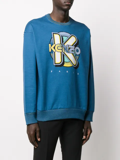 Shop Kenzo logo print sweatshirt with 