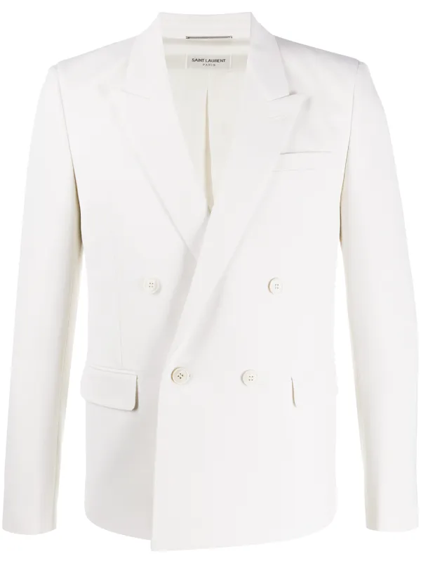 saint laurent white blazer