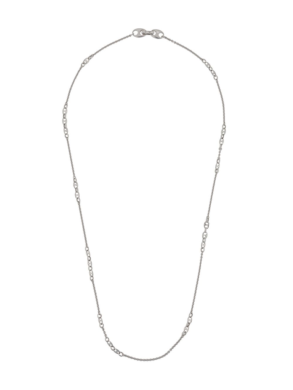 Tom Wood Rolo Chain Bean Necklace In Silver