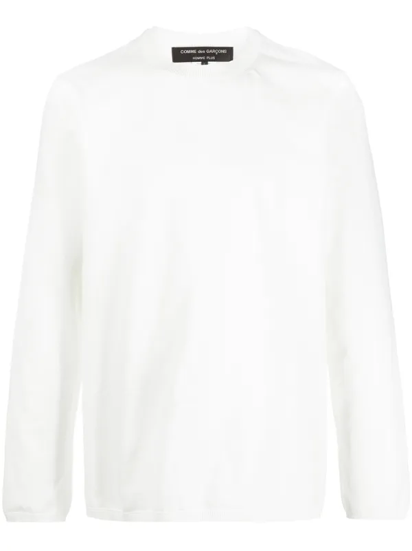 comme des garcons white sweater
