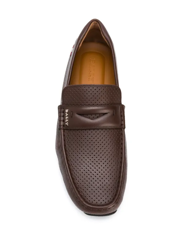 bally slip on loafers