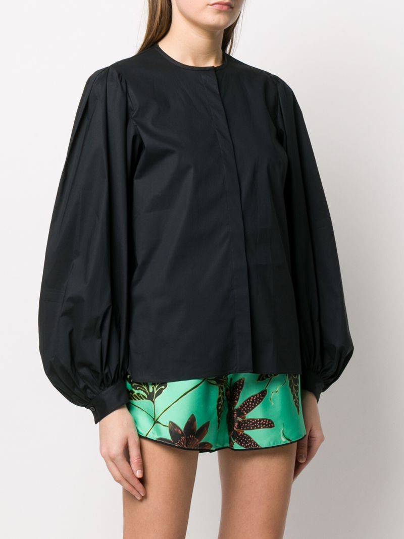 Shop Dorothee Schumacher Poplin Power Blouse In Black