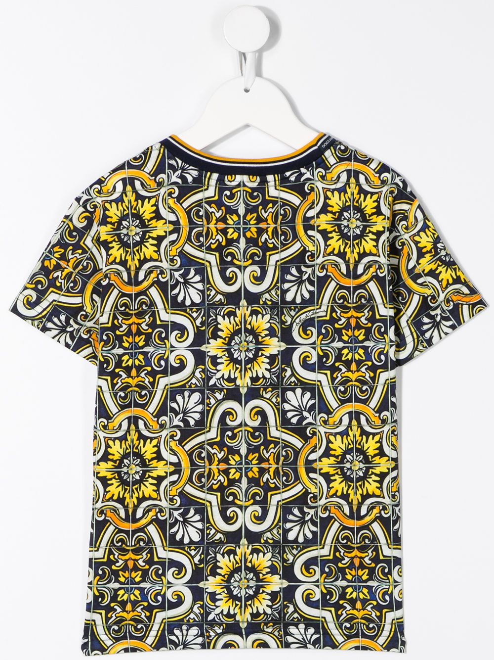 Image 2 of Dolce & Gabbana Kids Maiolica print short-sleeved T-shirt