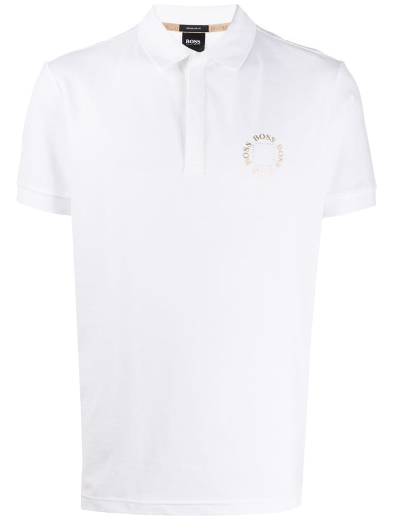 Hugo Boss Piqué Polo Shirt In White