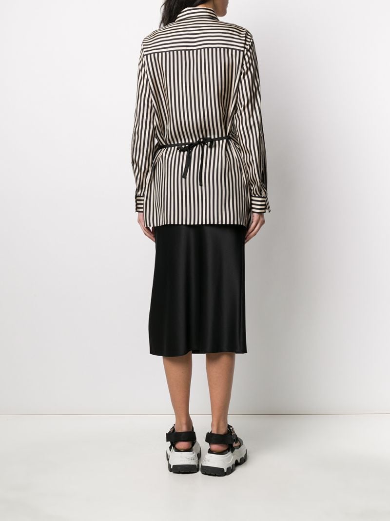 Shop Dorothee Schumacher Striped Sensation Blouse In Black