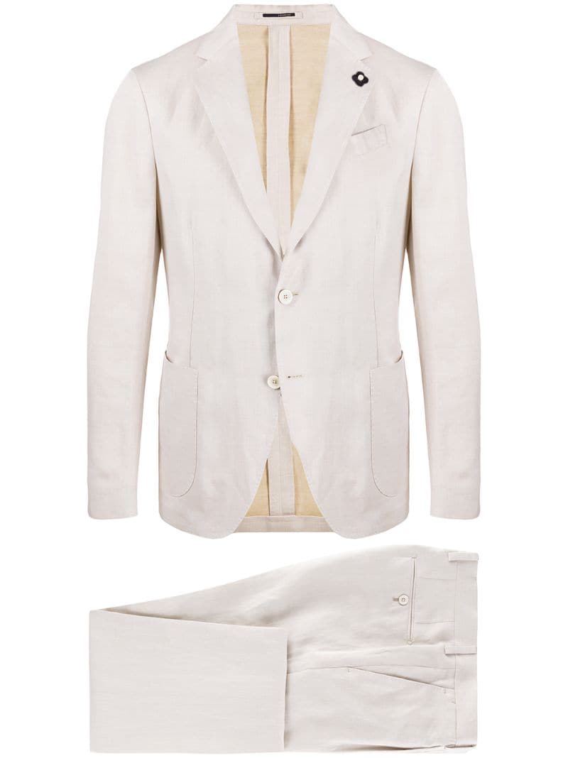 Lardini Two-piece Suit In Neutrals