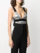 Paco Rabanne logo-jacquard metallic bodysuit