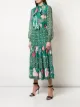 Marchesa Notte floral print pussybow dress