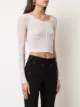 Helmut Lang sheer cropped top