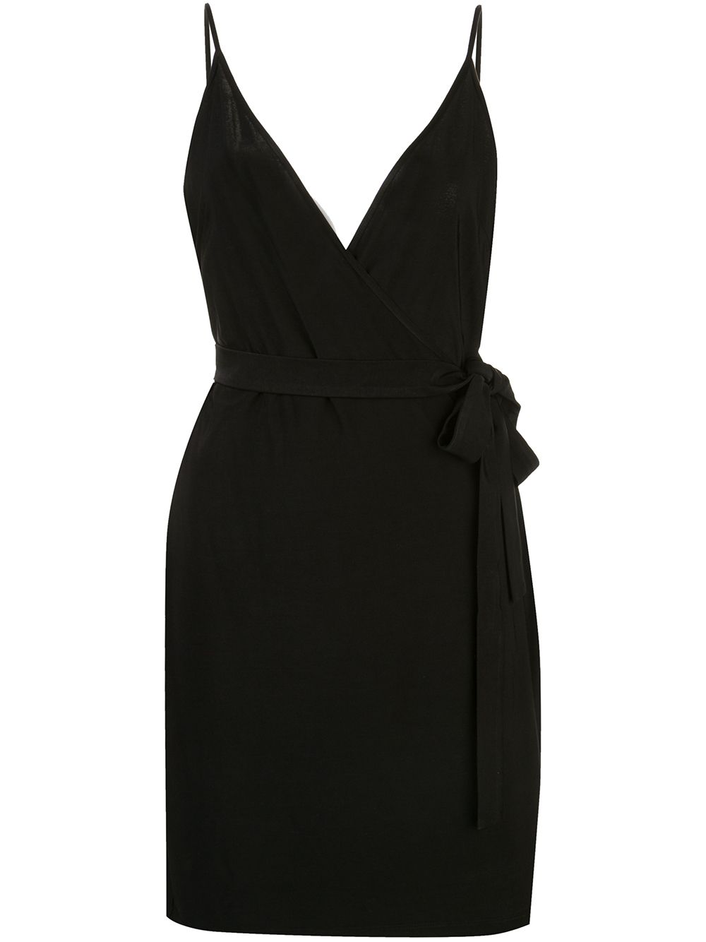 Shop L Agence Tate Wrap Dress In Black