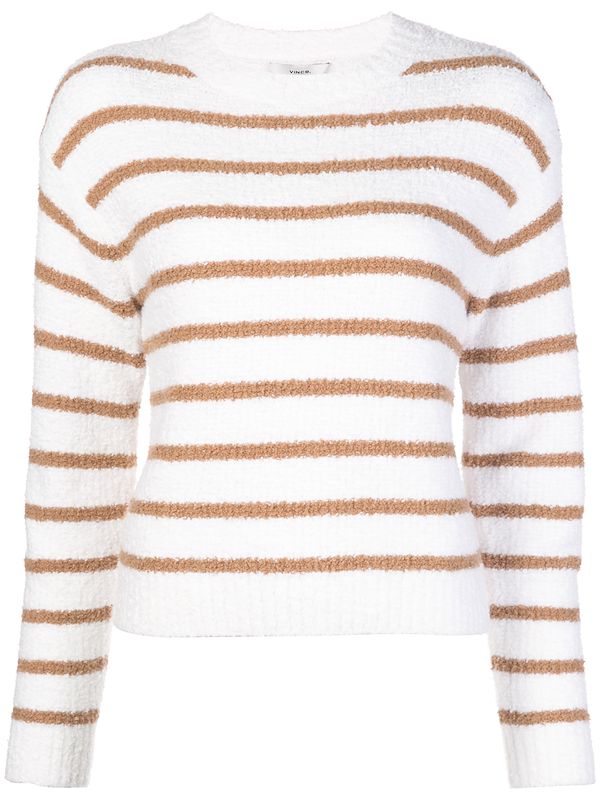 striped crew neck jumper