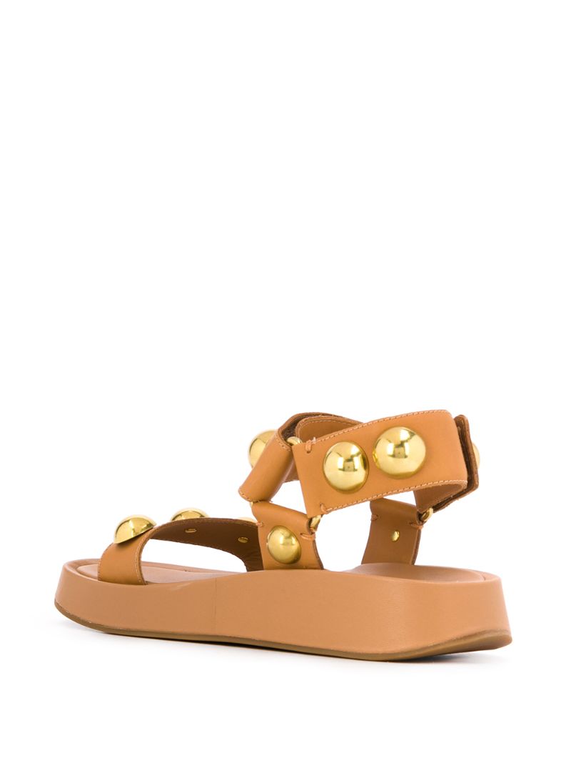 Shop Ash 'vlilcan' Sandalen Mit Nieten In Neutrals