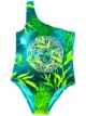 الصورة 1 من Young Versace ثوب سباحة بشعار الماركة وطبعة ميدوسا
